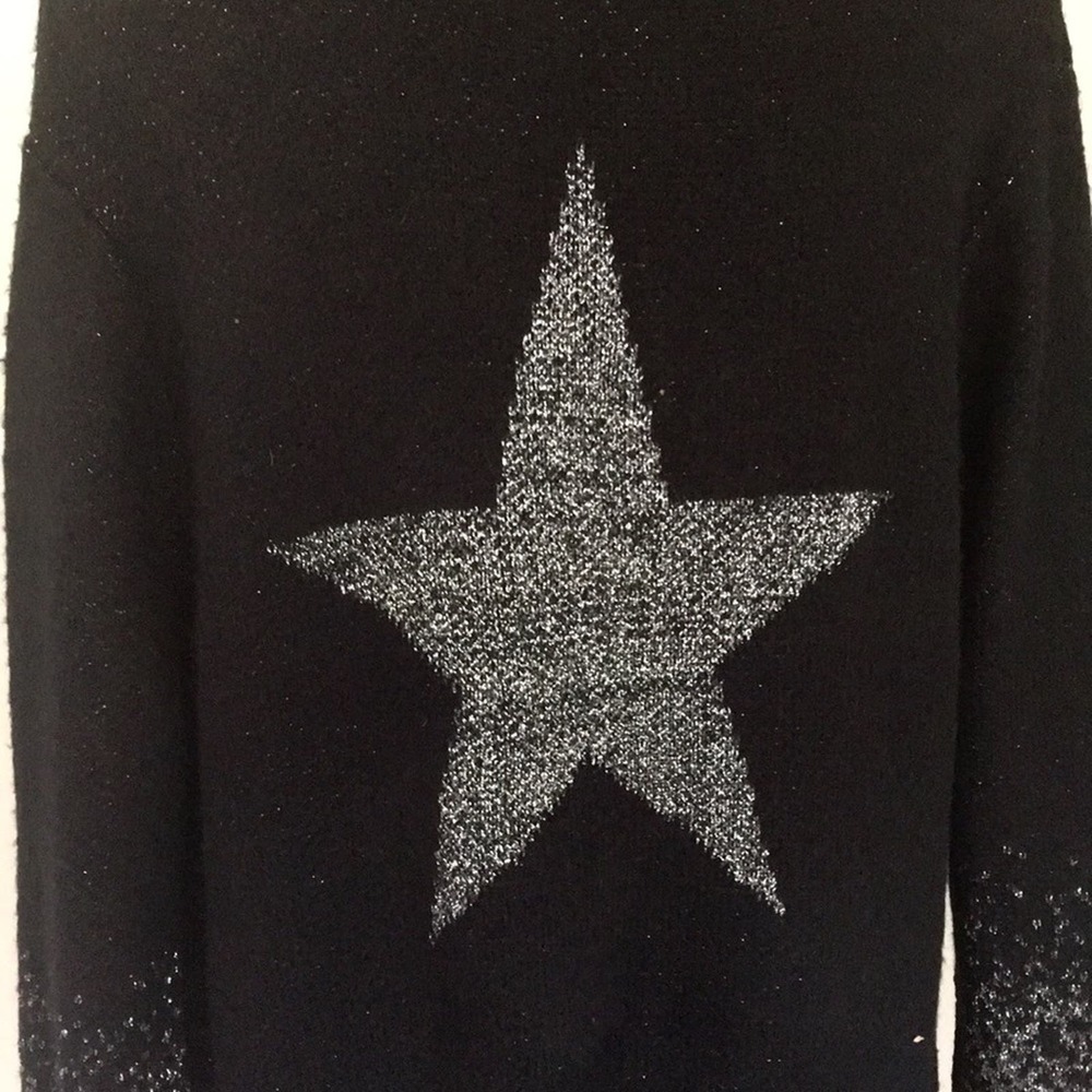 Davi&Dani long cardigan black & silver threads - Picture 5 of 11